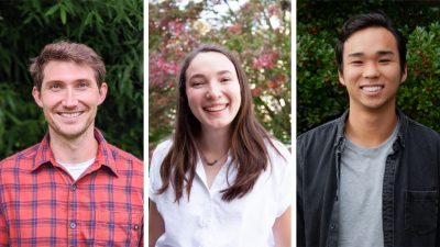 Three Doctoral Scholars Pictured Side by Side